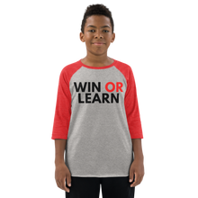 Load image into Gallery viewer, Win or Learn Youth baseball shirt
