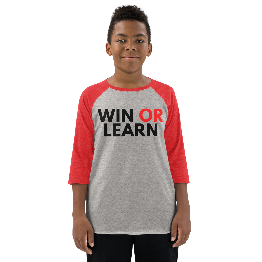 Win or Learn Youth baseball shirt