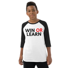 Load image into Gallery viewer, Win or Learn Youth baseball shirt
